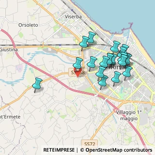 Mappa Via S. Leo, 47923 Rimini RN, Italia (1.9485)