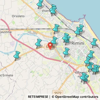 Mappa Via S. Leo, 47923 Rimini RN, Italia (2.8705)