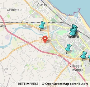 Mappa Via S. Leo, 47923 Rimini RN, Italia (2.81615)