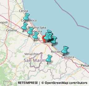 Mappa Via S. Leo, 47923 Rimini RN, Italia (8.29063)