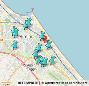 Mappa Viale Emilio Praga, 47923 Rimini RN, Italia (1.93846)