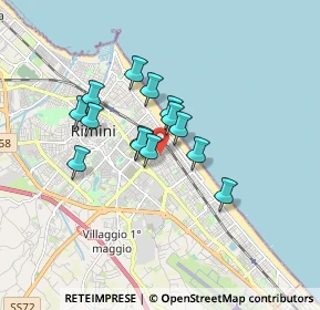 Mappa Viale Emilio Praga, 47923 Rimini RN, Italia (1.25357)