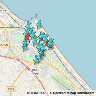 Mappa Viale Emilio Praga, 47923 Rimini RN, Italia (1.4405)