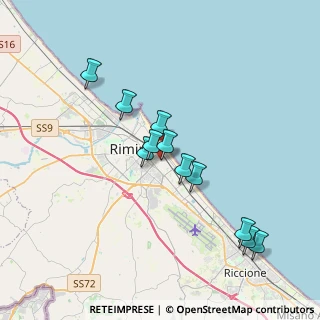 Mappa Viale Emilio Praga, 47923 Rimini RN, Italia (3.35182)