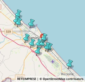 Mappa Viale Emilio Praga, 47923 Rimini RN, Italia (3.45846)