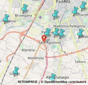 Mappa Via Galilei Galileo, 35020 Mandriola-Sant'Agostino PD, Italia (3.08071)