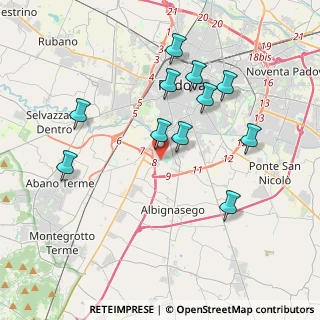 Mappa Via Galilei Galileo, 35020 Albignasego PD, Italia (3.75364)
