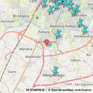 Mappa Via Galilei Galileo, 35020 Albignasego PD, Italia (3.6635)