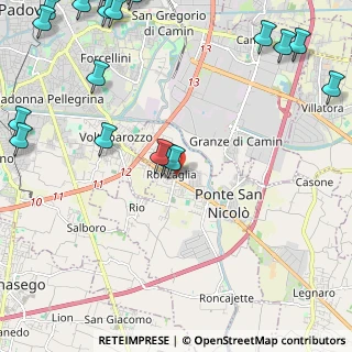Mappa Via Monte Grappa, 35020 Ponte San Nicolò PD, Italia (3.4395)