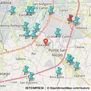 Mappa Via Monte Bianco, 35020 Ponte San Nicolò PD, Italia (2.83706)