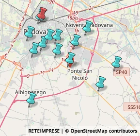 Mappa Via Monte Bianco, 35020 Ponte San Nicolò PD, Italia (3.99357)