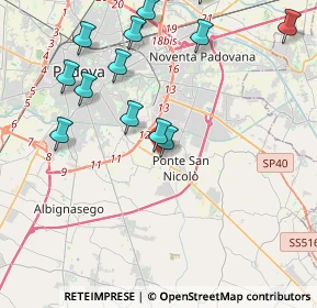 Mappa Via Monte Bianco, 35020 Ponte San Nicolò PD, Italia (5.07133)