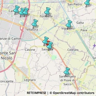 Mappa Piazza M. Borgato Soti, 35020 Saonara PD, Italia (3.04083)
