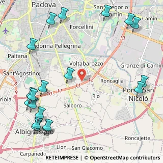 Mappa Via Girolamo Savorgnan, 35127 Padova PD, Italia (3.13474)