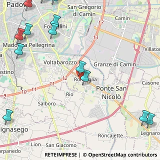 Mappa Via S. Basilio, 35020 Ponte San Nicolò PD, Italia (3.39769)