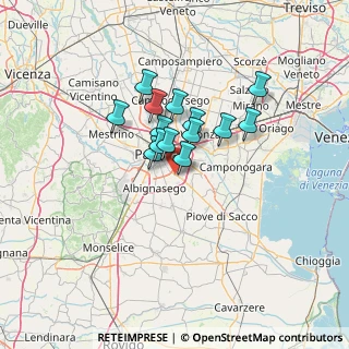 Mappa Via L. Boccherini, 35020 Ponte San Nicolò PD, Italia (9.225)