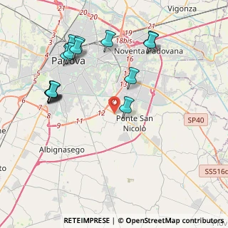 Mappa Via L. Boccherini, 35020 Ponte San Nicolò PD, Italia (4.58867)