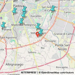 Mappa Via Voltabarozzo, 35127 Padova PD, Italia (3.09091)