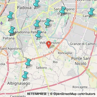 Mappa Via Voltabarozzo, 35127 Padova PD, Italia (3.09545)