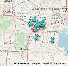 Mappa 35020 Mandriola-Sant'Agostino PD, Italia (7.76909)