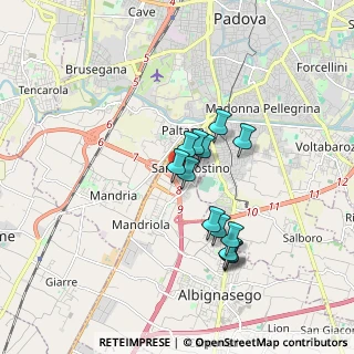 Mappa 35020 Mandriola-Sant'Agostino PD, Italia (1.40769)