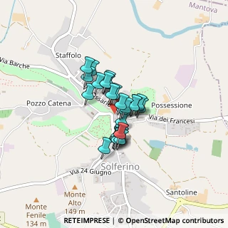 Mappa Via Ossario, 46040 Solferino MN, Italia (0.24444)