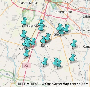 Mappa Via Giovanni Bosco, 25024 Leno BS, Italia (6.85842)