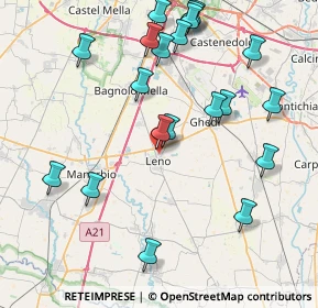 Mappa Via Giovanni Bosco, 25024 Leno BS, Italia (9.07)