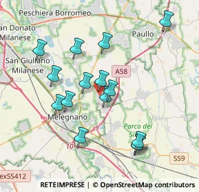 Mappa Via delle Primule, 20070 Dresano MI, Italia (3.60267)