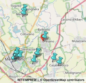 Mappa Via delle Primule, 20070 Dresano MI, Italia (2.44071)