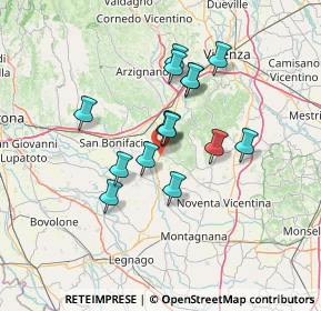 Mappa Via Strada Bagnolo, 36045 Lonigo VI, Italia (10.658)