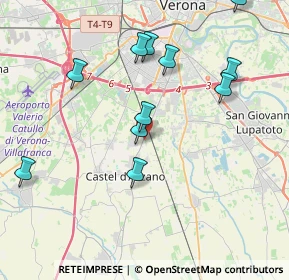 Mappa Via Scopella, 37060 Castel d'Azzano VR, Italia (4.12091)