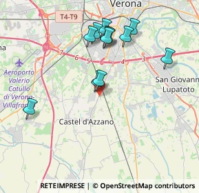 Mappa Via Scopella, 37060 Castel d'Azzano VR, Italia (3.7625)