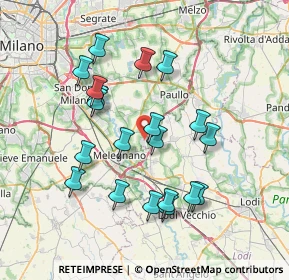 Mappa 20070 Dresano MI, Italia (7.0405)