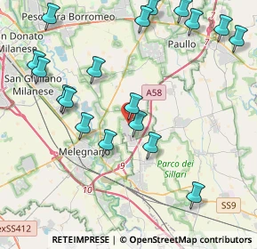 Mappa 20070 Dresano MI, Italia (4.82111)