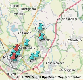 Mappa 20070 Dresano MI, Italia (2.55571)