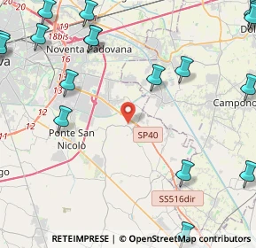 Mappa Via Petrarca, 35020 Saonara PD, Italia (6.9295)