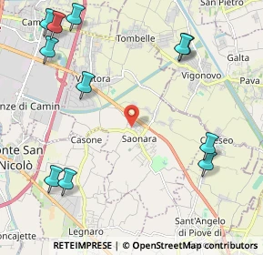 Mappa Via Petrarca, 35020 Saonara PD, Italia (2.82273)