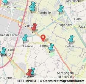 Mappa Via Petrarca, 35020 Saonara PD, Italia (3.05615)