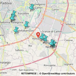 Mappa Via Massimiliano Kolbe, 35020 Ponte San Nicolò PD, Italia (2.28727)