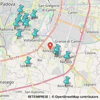 Mappa Via Massimiliano Kolbe, 35020 Ponte San Nicolò PD, Italia (2.635)