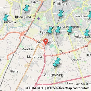 Mappa Via Vecellio Tiziano, 35020 Sant'Agostino PD, Italia (3.115)