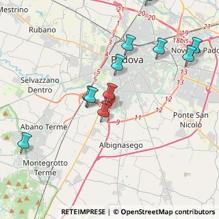 Mappa Via Vecellio Tiziano, 35020 Sant'Agostino PD, Italia (4.39091)