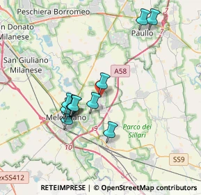 Mappa Via delle Azalee, 20070 Dresano MI, Italia (3.29583)