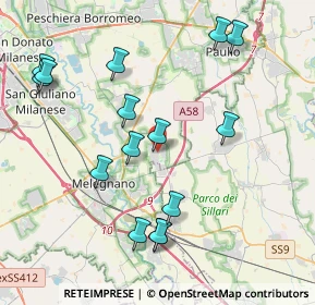 Mappa Via delle Azalee, 20070 Dresano MI, Italia (4.32133)