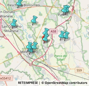 Mappa Via delle Azalee, 20070 Dresano MI, Italia (3.81917)