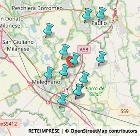 Mappa Via delle Azalee, 20070 Dresano MI, Italia (3.23083)