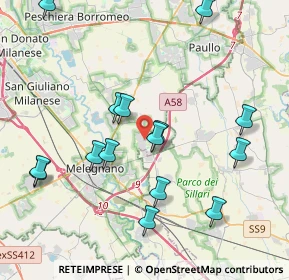 Mappa Via delle Azalee, 20070 Dresano MI, Italia (4.29333)