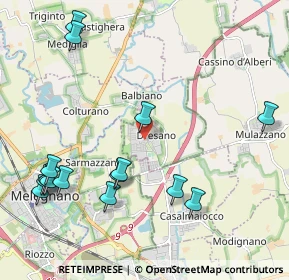 Mappa Via delle Azalee, 20070 Dresano MI, Italia (2.52533)