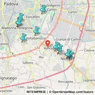 Mappa Via Giacomo Puccini, 35020 Ponte San Nicolò PD, Italia (2.27727)
